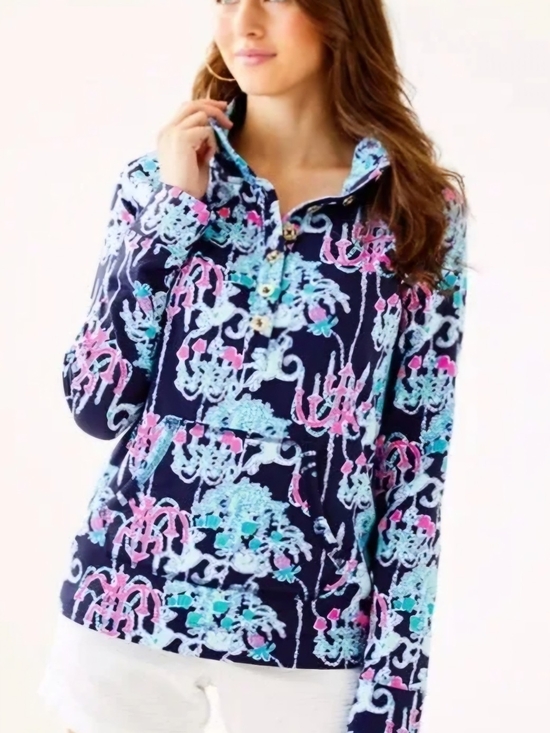 Lilly Pulitzer Tops - Lilly Pulitzer Captain Popover in the Pop Up Monkey Trouble print Size Small